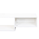 65.35in Wall Mounted Floating TV Stand with 20 Color LEDs and Charging Station