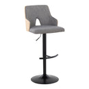 Stella - Contemporary Adjustable Barstool Stool With Swivel And Rounded T Footrest (Set of 2) by HouseOfZazla