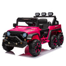 24V Ride On Large PickUp Truck car for Kids,ride On 4WD Toys with Remote Control,Parents Can Assist in Driving,Bluetooth music version,Pickup truck design with spacious storage in the rear.
