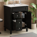 Bathroom Vanity With Sink, Compact Cabinet & 2 Drawers And Adjustable Shelf by Unique Piece Furniture