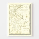 Vintage Map of Delaware 1795