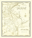 Vintage Map of Delaware 1795