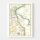 Vintage Map of Delaware 1814