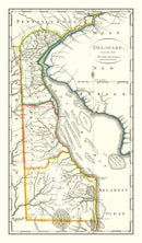 Vintage Map of Delaware 1814