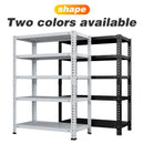 Household storage rack, adjustable display rack, basement balcony storage rack, carbon steel storage rack, 120cm * 40cm * 180cm, five floors (black)
