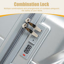 28 Inch ABS Hard Shell Large Travel Checked Luggage - Silver