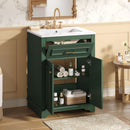 Bathroom Vanity With Integrated Sink, 2 Door Cabinet With Tip Out Drawer by HouseOfZazla