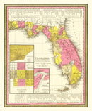 Vintage Map of Florida 1847