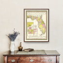 Vintage Map of Florida 1854