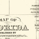 Vintage Map of Florida 1854