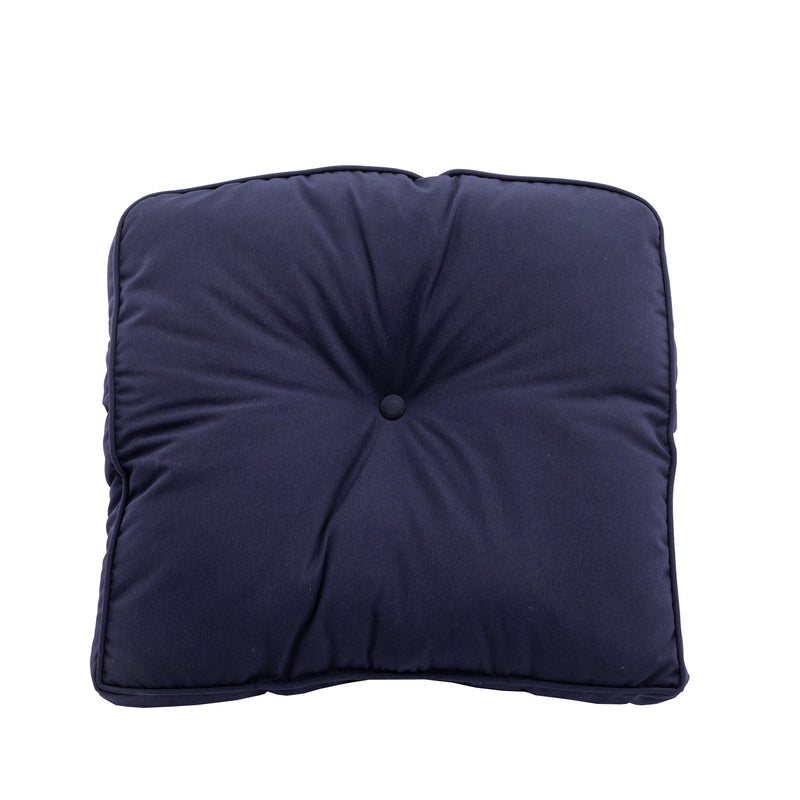 3 Pieces Outdoor Swivel Rocker Patio Chairs, 360 Degree Rocking Patio Conversation Set with Thickened Cushions and Glass Coffee Table for Backyard, Navy blue