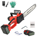 16Inch Electric Cordless Chainsaw With 2Pcs 21V 3.0Ah Battery and Charger Brushless Battery Operated Handheld Chainsaw With Auto Oiler Safety Switch f