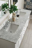James Martin Palisades 72" Double Bathroom Vanity, Bright White