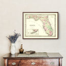 Vintage Map of Florida 1855