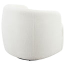 Hudson Faux Sheepskin Upholstered Swivel Chair Natural by Unique Piece Furniture