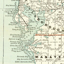Vintage Map of Florida 1888