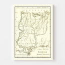 Vintage Map of Georgia 1797