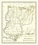 Vintage Map of Georgia 1797