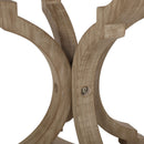 French Country Accent Table With Hourglass Design - Natural by HouseOfZazla