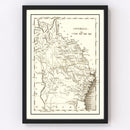 Vintage Map of Georgia 1814