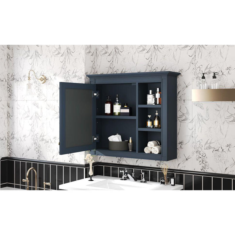 30" x 28" Medicine Cabinet, Wall Mounted Bathroom Storage Cabinet, Modern Bathroom Wall Cabinet with Mirror,Medicine Cabinet, Mirror Cabinet with 3 Open Shelves (Not Include Bathroom Vanity)