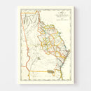 Vintage Map of Georgia 1814