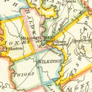 Vintage Map of Georgia 1814