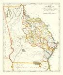 Vintage Map of Georgia 1814