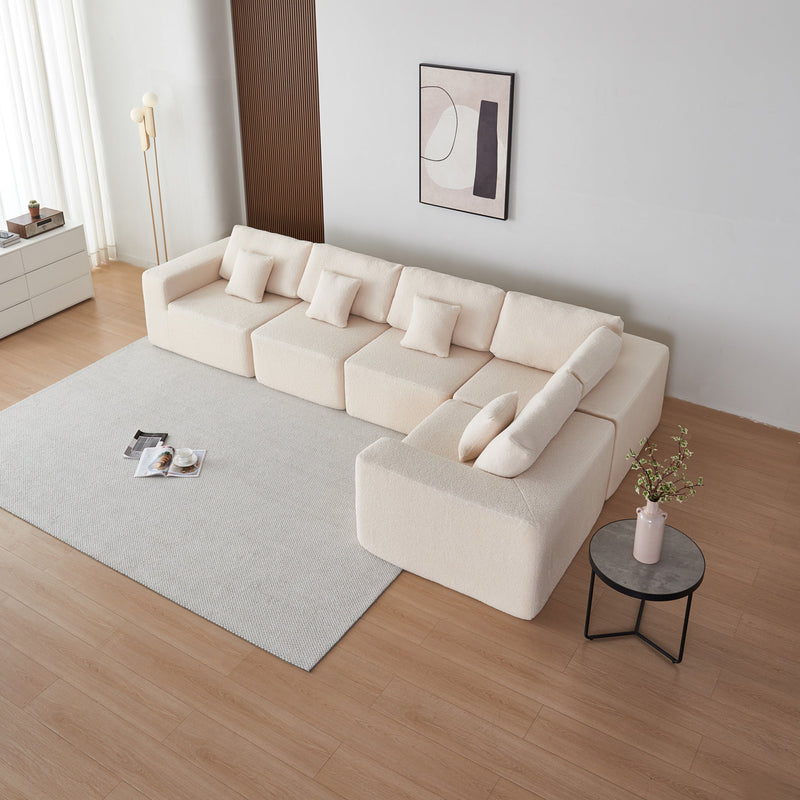 Walker Edison | Minimalist U-Shaped Sectional Modular Couch