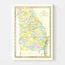 Vintage Map of Georgia 1834