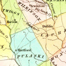 Vintage Map of Georgia 1834