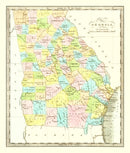 Vintage Map of Georgia 1834