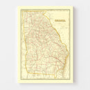 Vintage Map of Georgia 1835