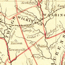 Vintage Map of Georgia 1835