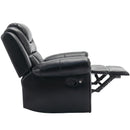 Home Theater Seating Manual Recliner Chair, Led Light Strip For Living Room - Black by HouseOfZazla