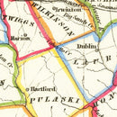 Vintage Map of Georgia 1836