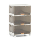 3/4/5/6-Cube Stackable Storage Bins with Detachable Wheels by LJGDeals