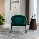 Accent Chair - Modern Industrial Slant Armchair with Metal Frame - Premium High Density Soft Single chair for Living Room Bedroom