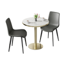 Round Modern Dinning Table 31.5 inches Bistro Table Tulip Table with Faux Marble top,Easy Assemble,Sturdy Metal Frame Diameter