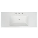 Vanity Top With 3 Faucet Holes, Rectangular Basin For Bathroom - White