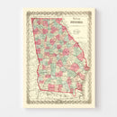 Vintage Map of Georgia 1859