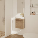Soft Close Doors Bathroom Vanity With Sink, 16 Inch