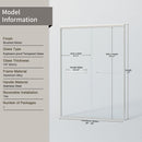 Double Sliding Shower Door, Semi-Frameless Bypass Bathroom Sliding Door With 1/4" (6 Mm) Tempered Glass For Walk-In Shower by HouseOfZazla