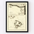 Vintage Map of the Sandwich Islands 1785