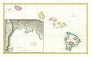 Vintage Map of Hawaii 1785