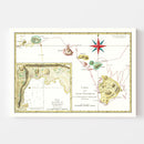 Vintage Map of Hawaii 1787