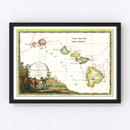 Vintage Map of Hawaii 1798