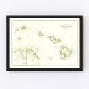 Vintage Map of Hawaii 1832