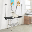 Foldable Dog Grooming Table with Height Adjustable Arms-Black by LJGDeals