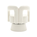 360 Degree Swivel Cuddle Barrel Accent Chairs, Round Armchairs with Wide Upholstered, Fluffy Fabric Chair for Living Room, Bedroom, Office, Waiting Rooms